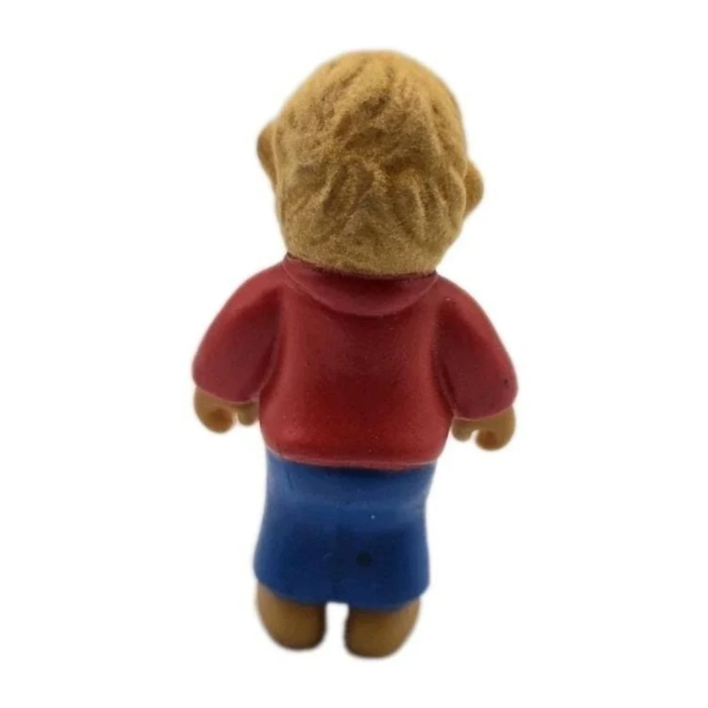 Vintage 1986 Berenstain Bears Brother Bear Flocked Figure Velvet Texture
